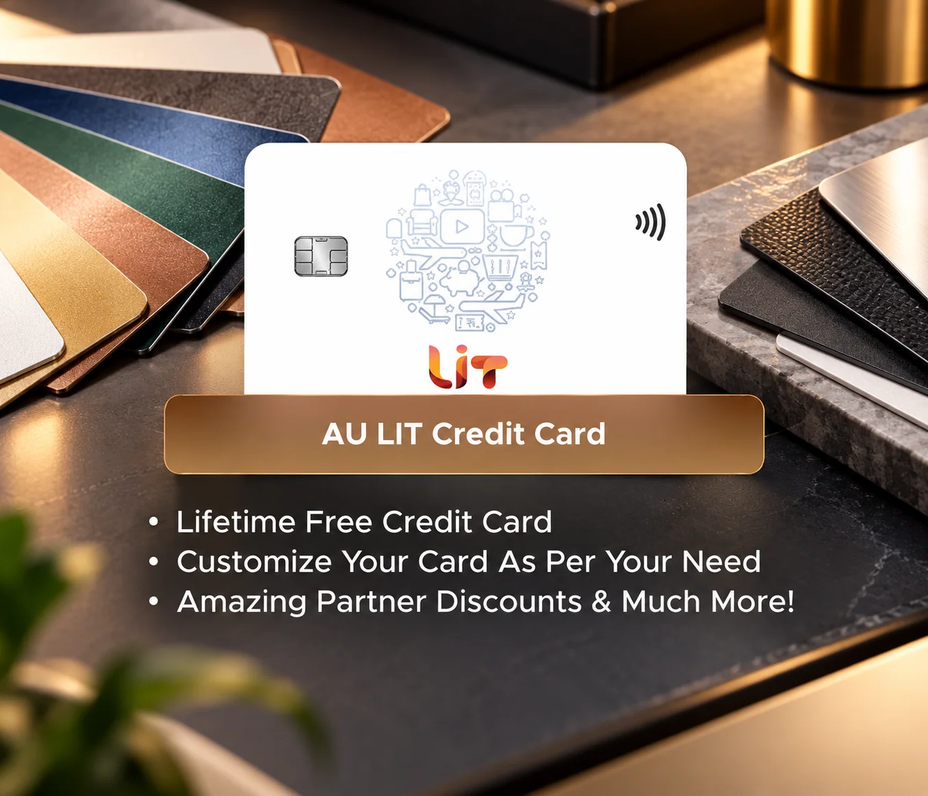 AU LIT Credit Card promotional card visual