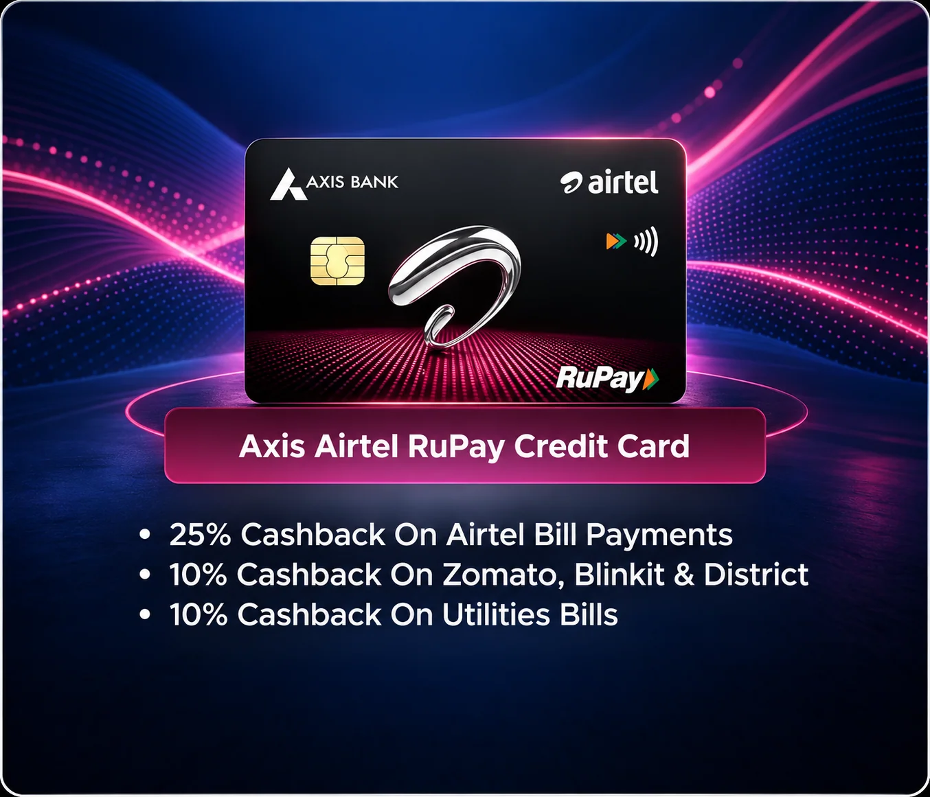 Axis Airtel RuPay Credit Card promotional card visual