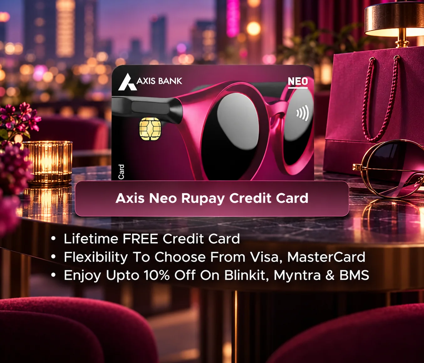 Axis Neo RuPay Credit Card promotional card visual