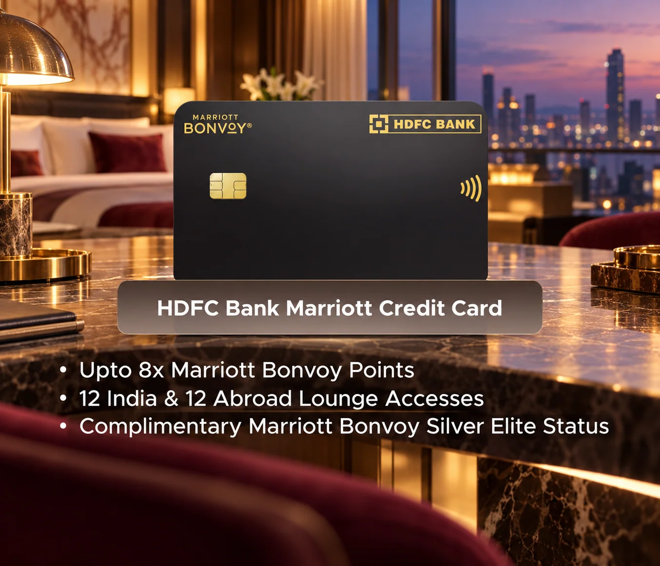 HDFC Bank Marriott Credit Card promotional card visual