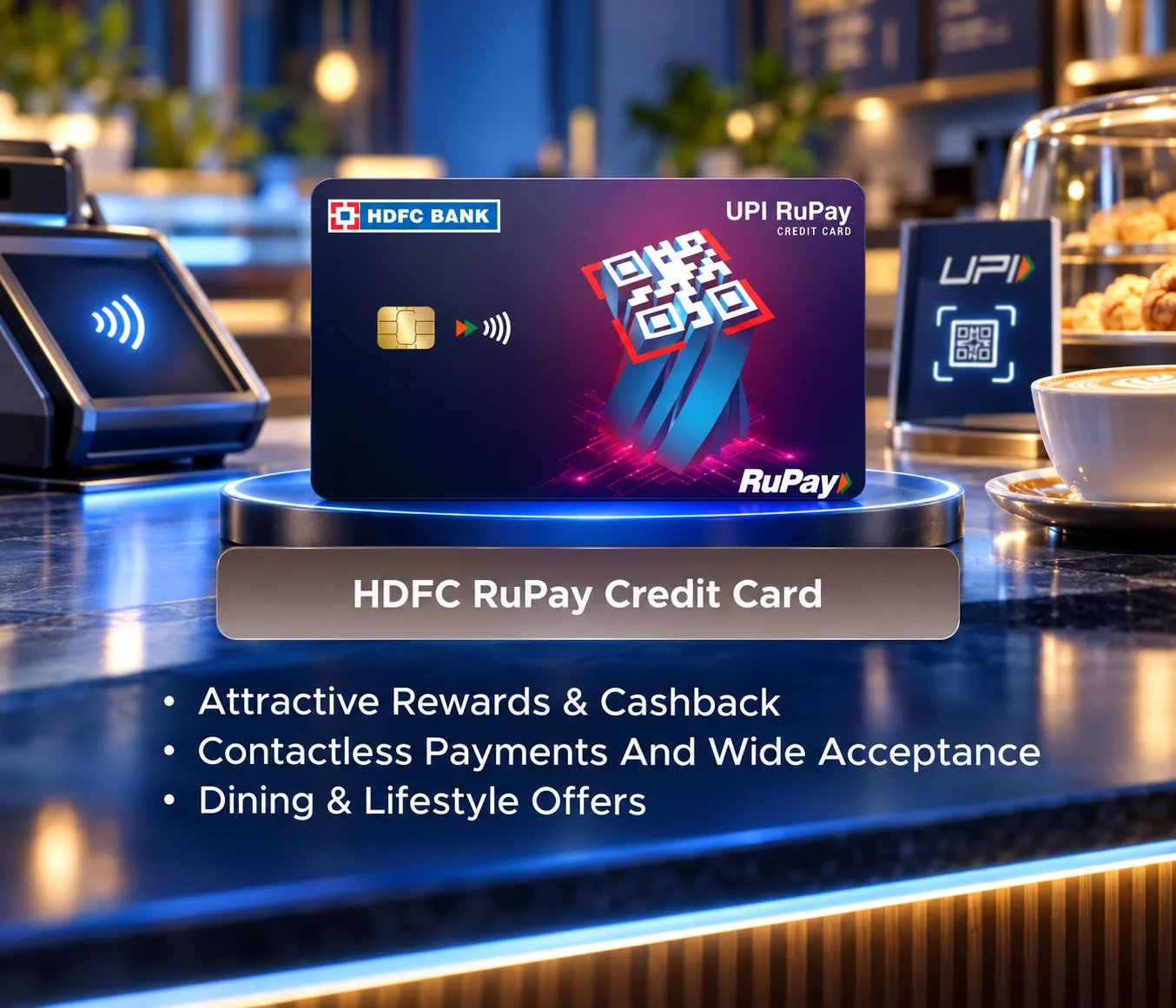 HDFC RuPay Credit Card promotional card visual