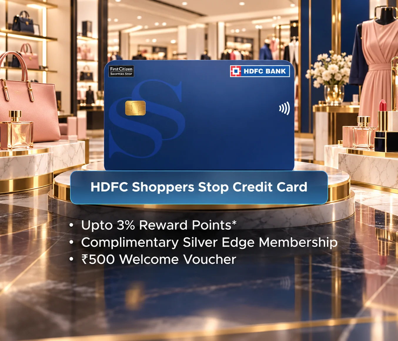 HDFC Shoppers Stop Credit Card promotional card visual