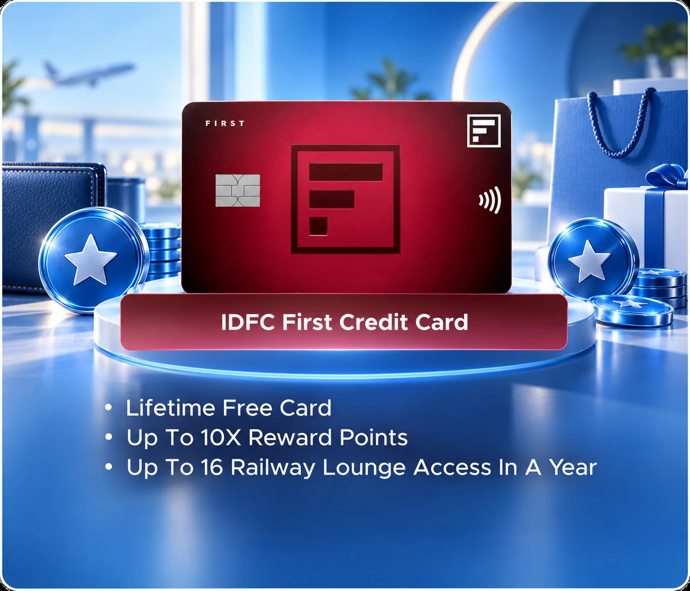 IDFC First Credit Card promotional card visual