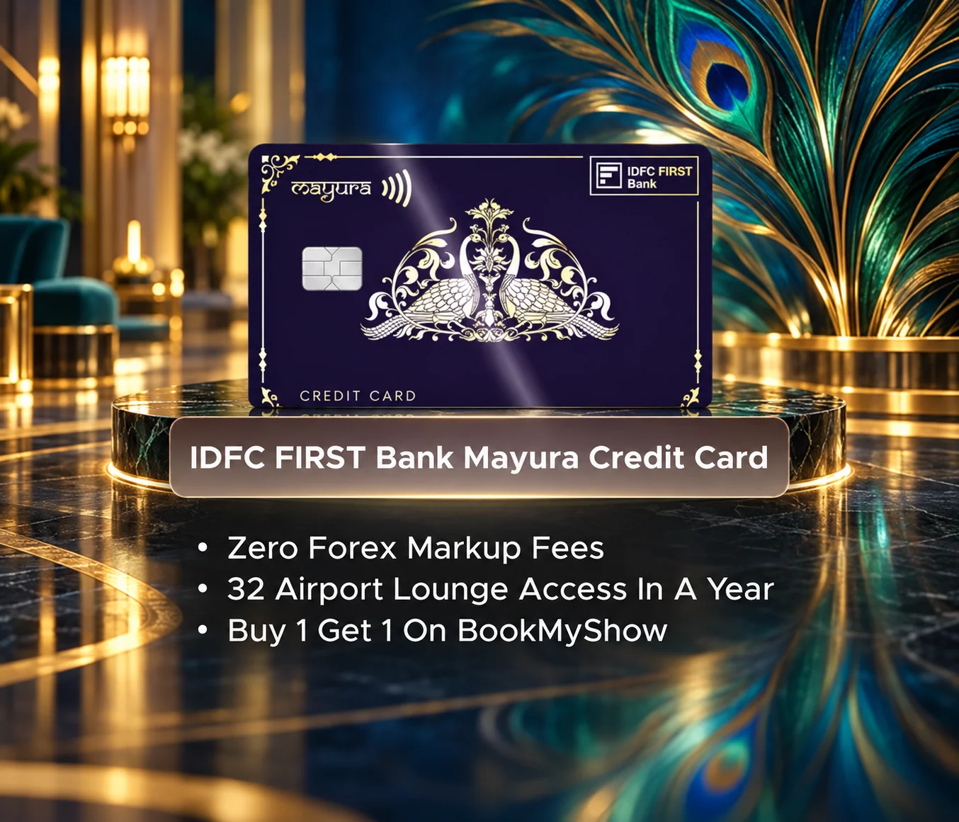 IDFC FIRST Bank Mayura Credit Card promotional card visual