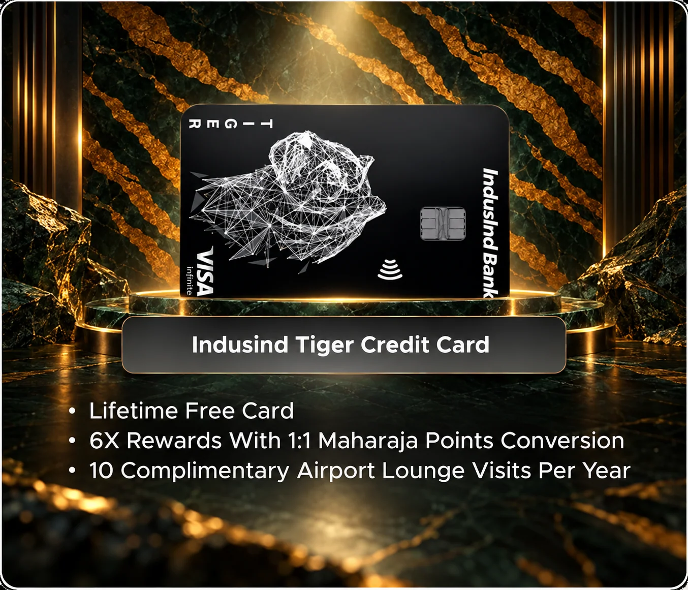 IndusInd Tiger Credit Card promotional card visual