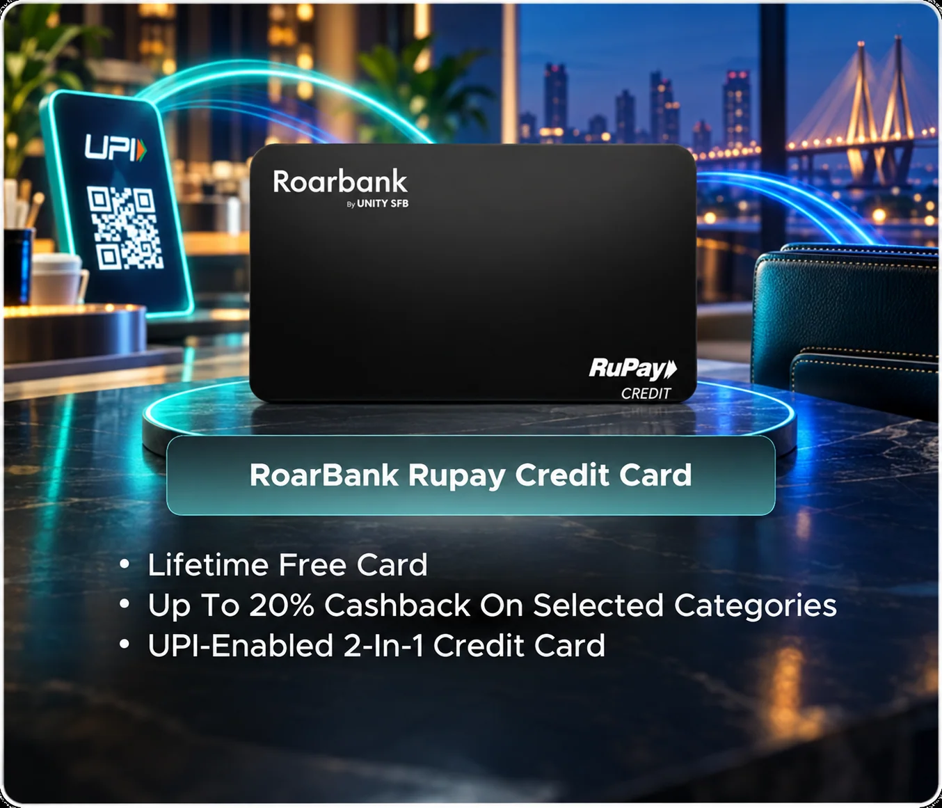 RoarBank RuPay Credit Card promotional card visual