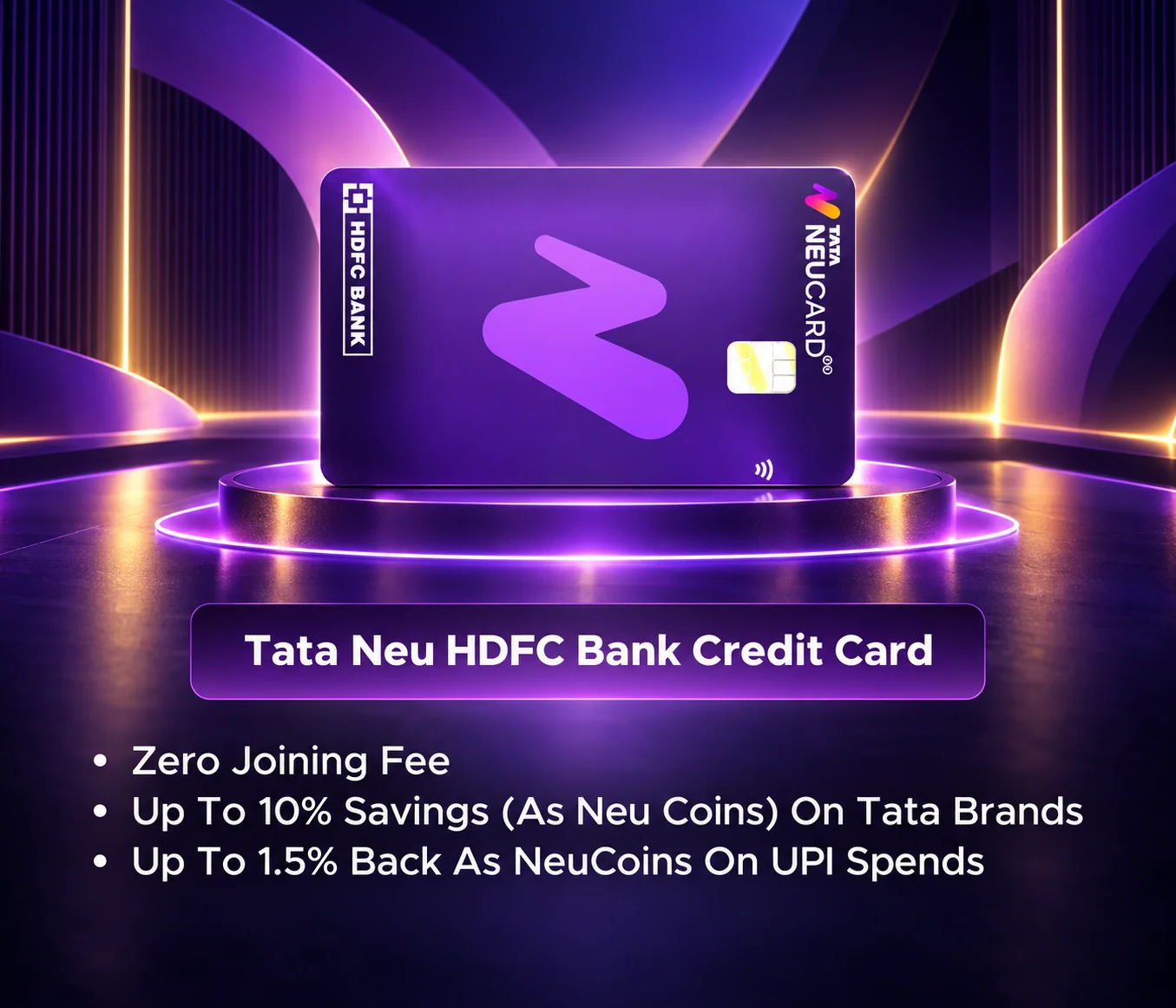 Tata Neu HDFC Bank Credit Card promotional card visual